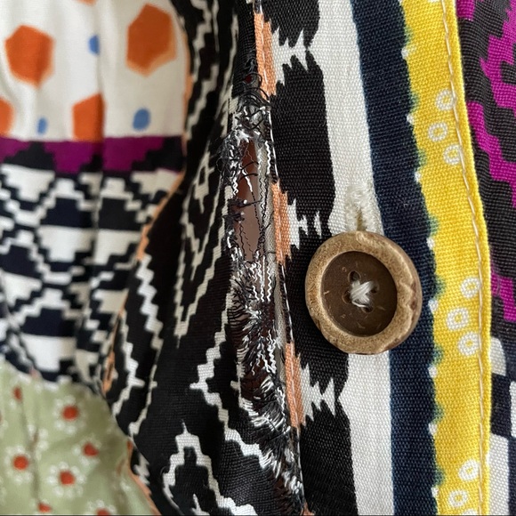 (SOLD) ANTHROPOLOGIE Everyway Sleeveless Button Front Midi Dress Patches 6 - Picture 7 of 14